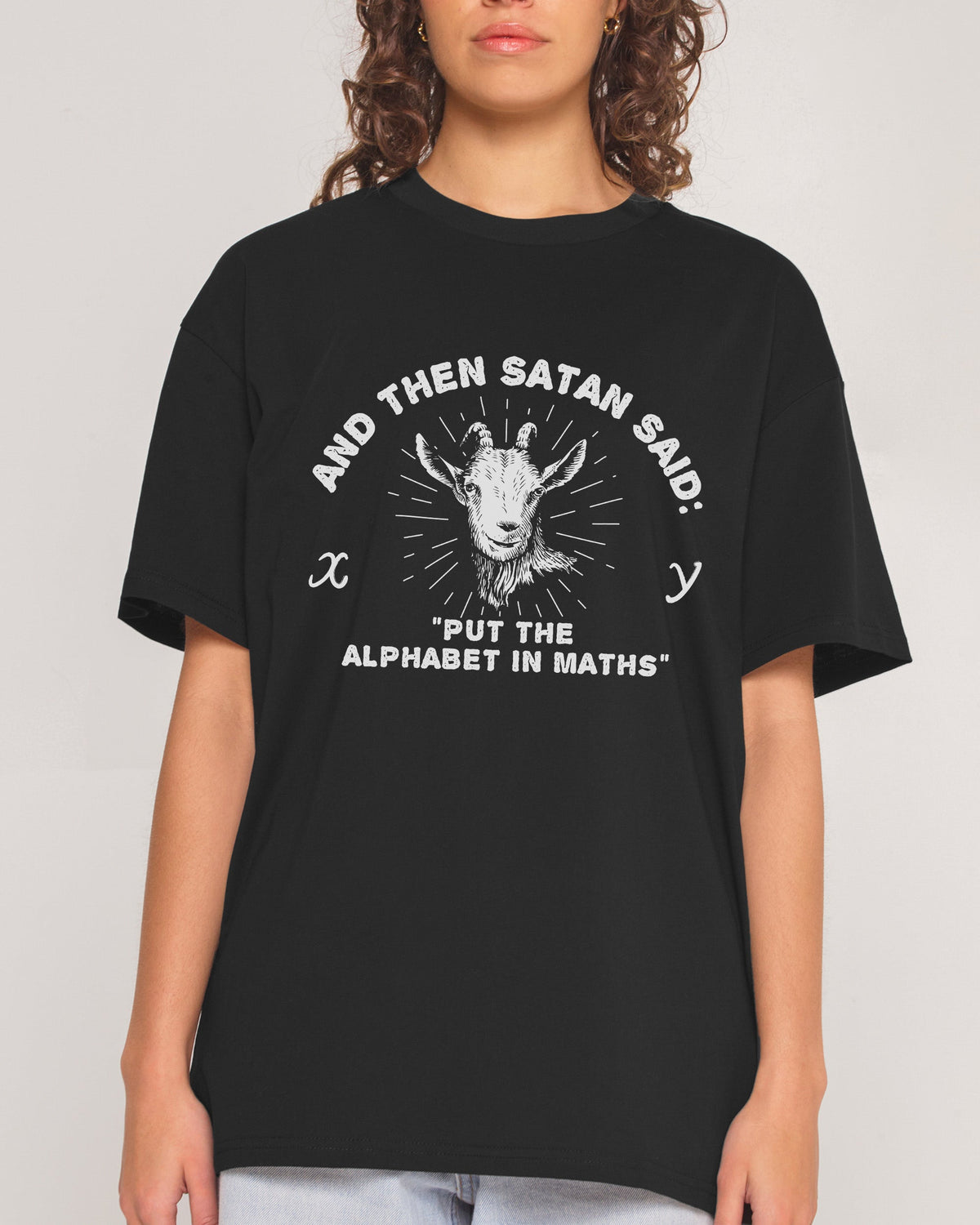 Satan Puts the Alphabet in Maths T-Shirt