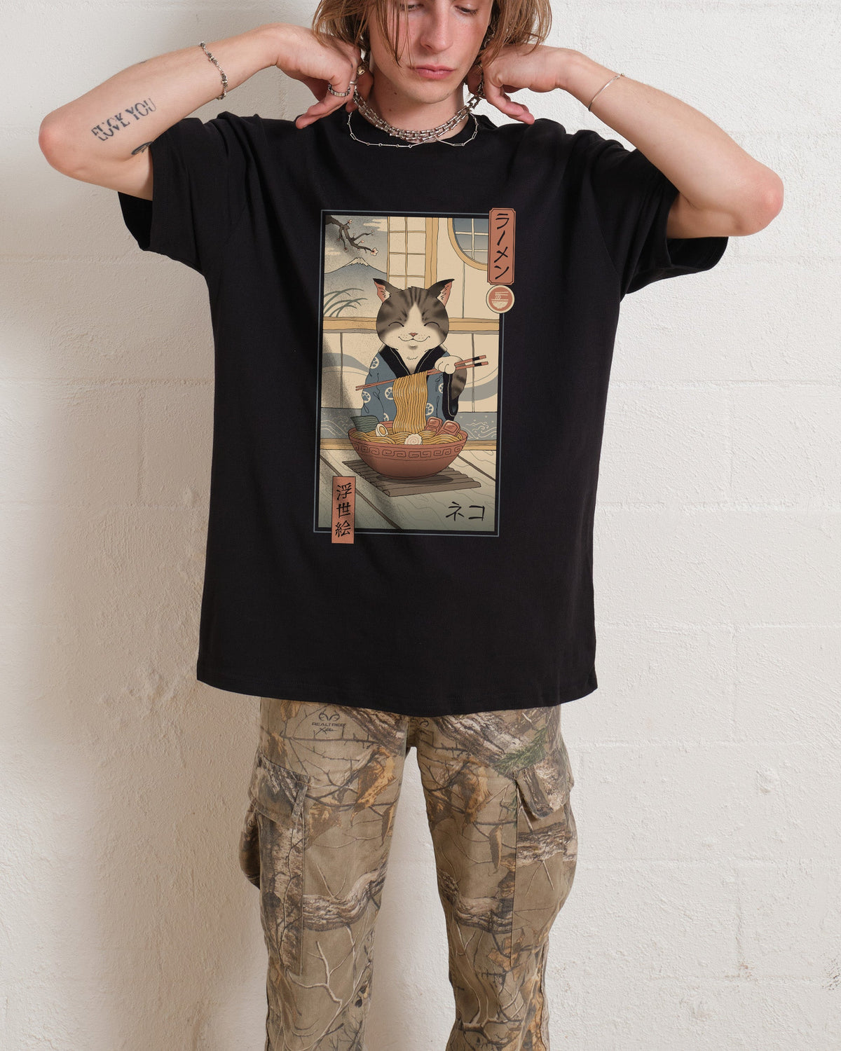 Neko Ramen Ukiyo-e T-Shirt
