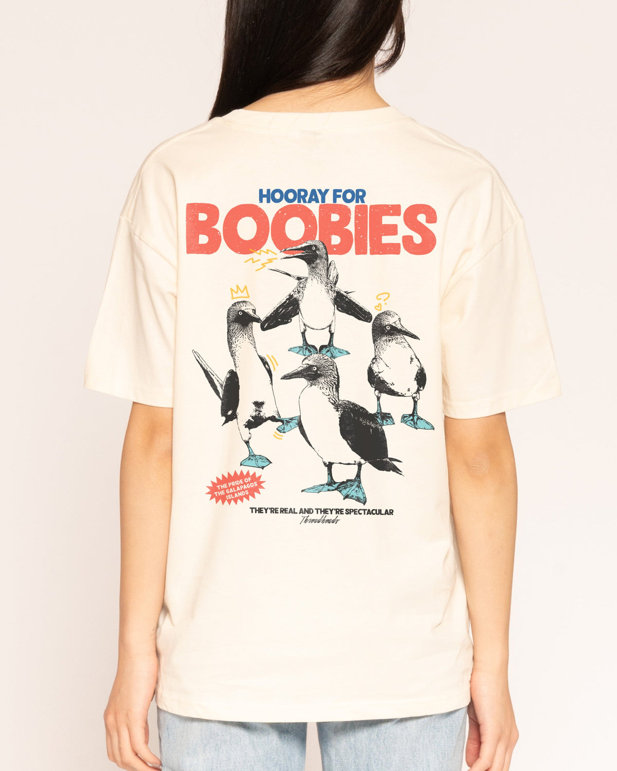 Hooray for Boobies Front and Back T-Shirt