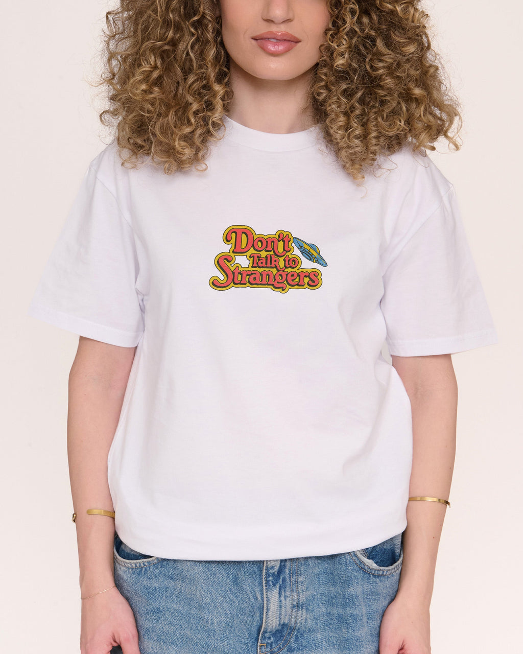 Don't Talk to Strangers Front and Back T-Shirt